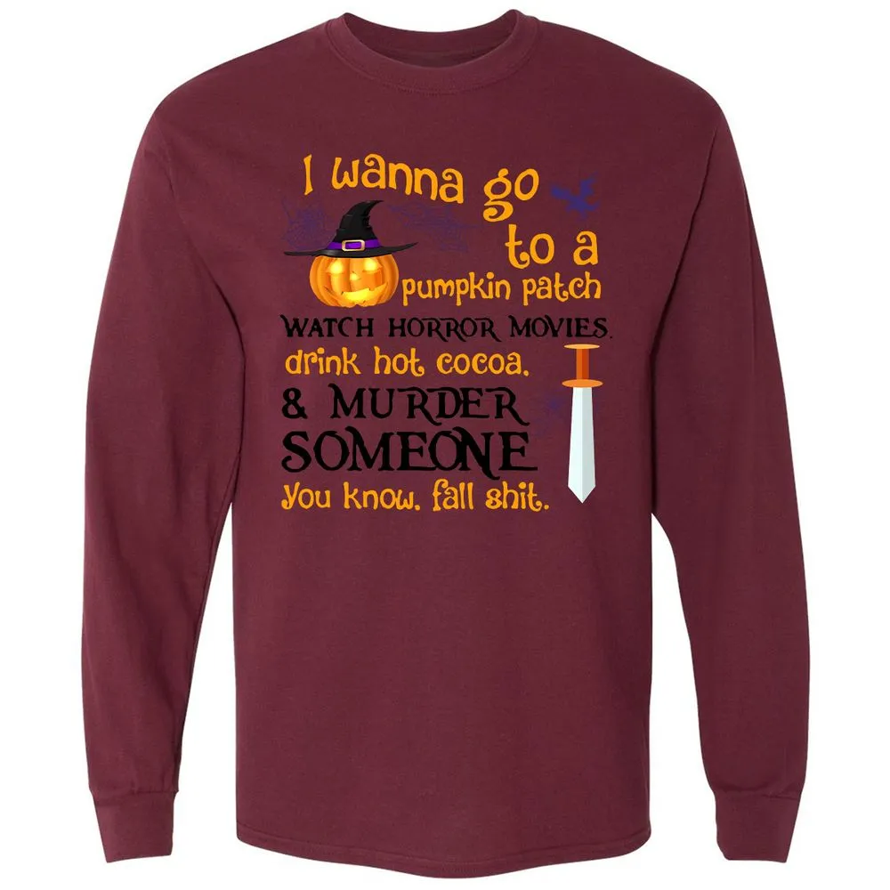 Long Sleeve T-Shirt - 6E9SEGP5 - Maroon - 11