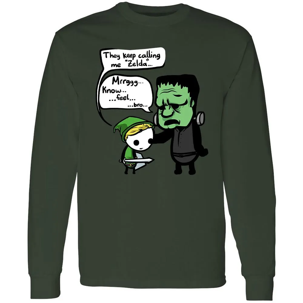 Long Sleeve T-Shirt - ZHF5PXCU - Forest Green - 8