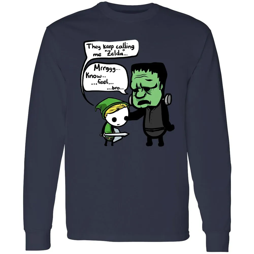 Long Sleeve T-Shirt - ZHF5PXCU - Navy - 12