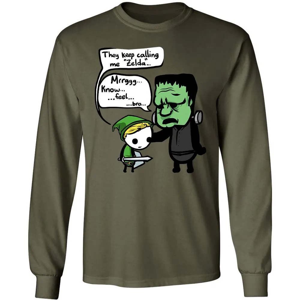 Long Sleeve T-Shirt - ZHF5PXCU - Military Green - 7