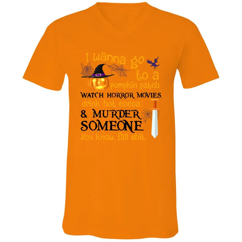 Unisex V-Neck T-Shirt - 64DPAC1T - Orange - 11
