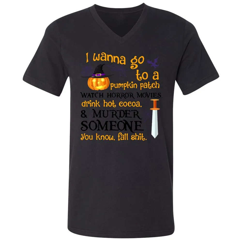 Unisex V-Neck T-Shirt - 64DPAC1T - Black - 16