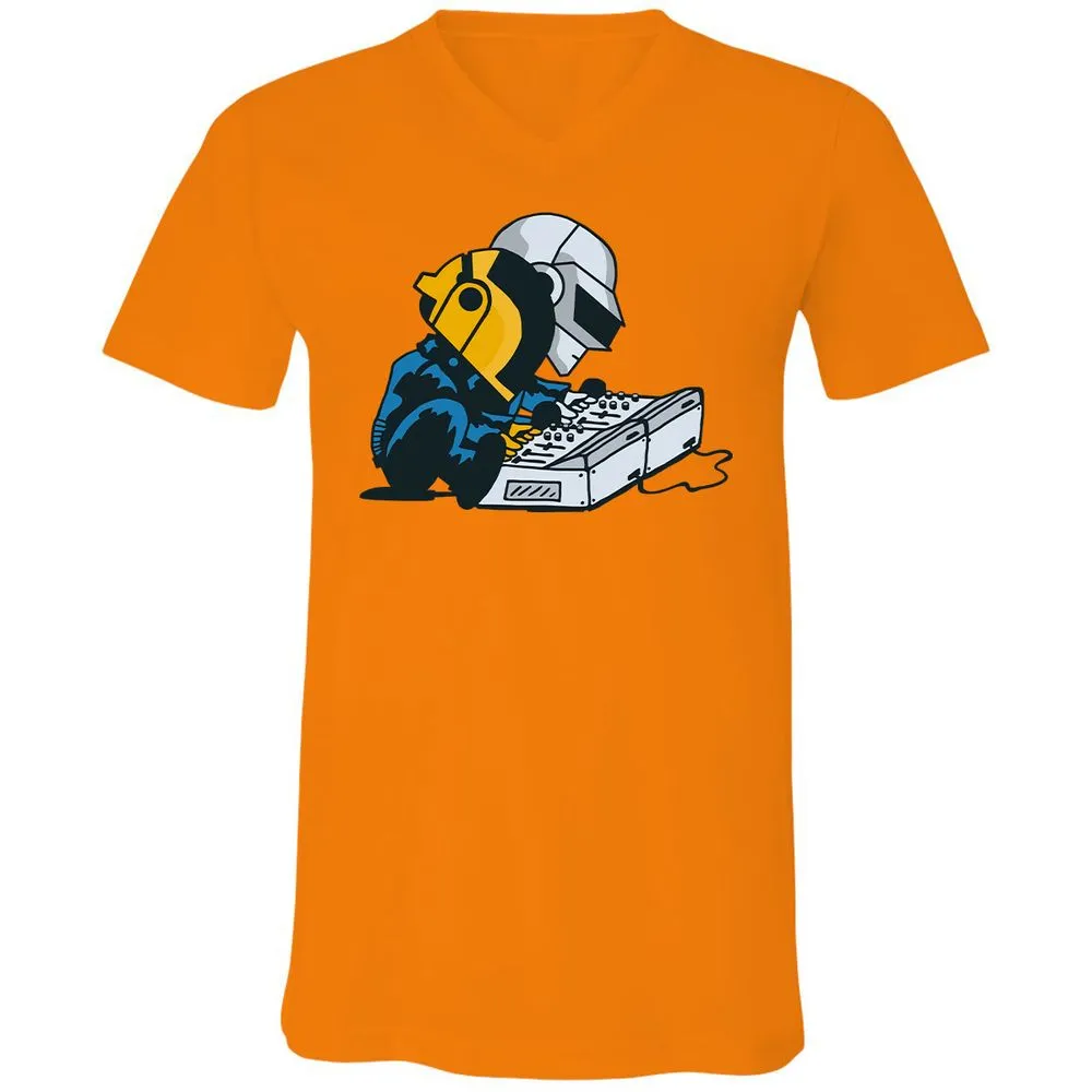 Unisex V-Neck T-Shirt - K37S9GT4 - Orange - 11