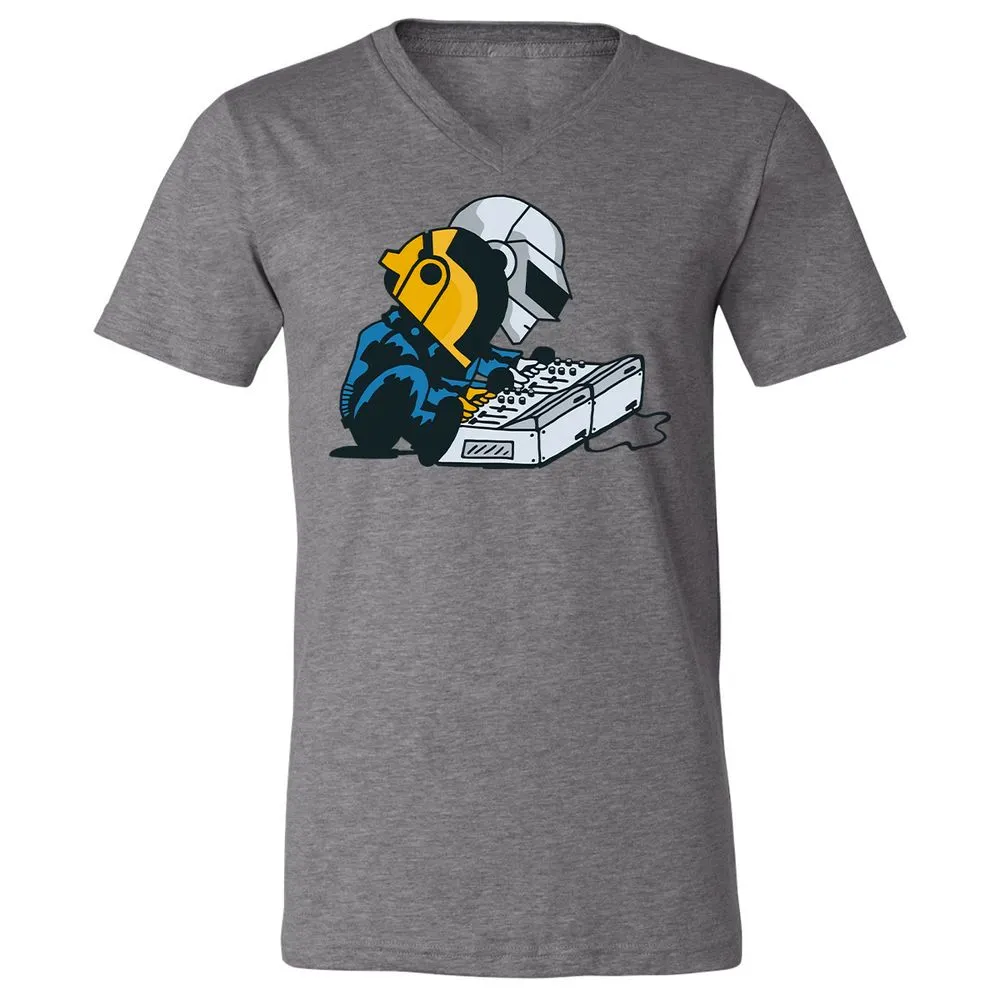 Unisex V-Neck T-Shirt - K37S9GT4 - Deep Heather - 13
