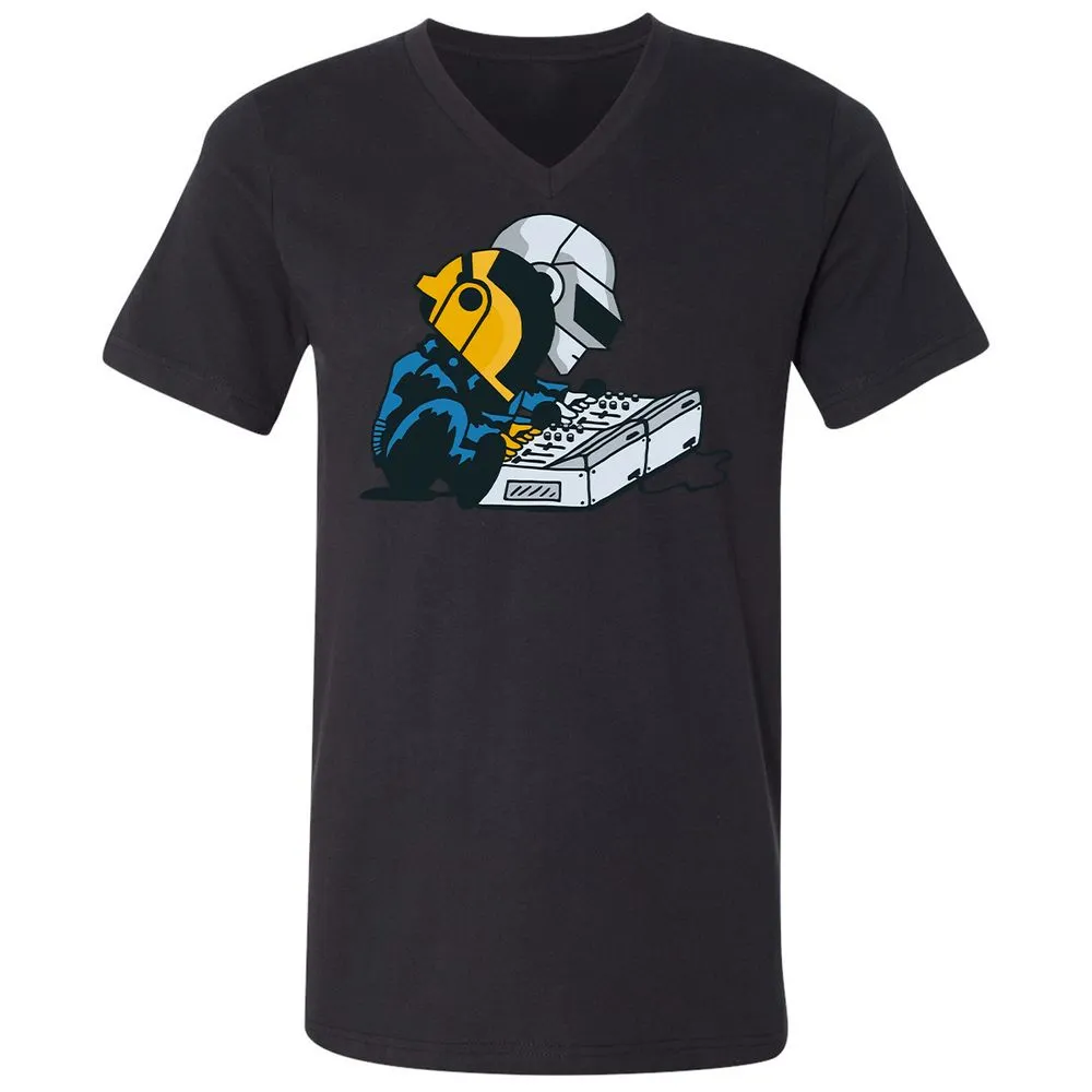 Unisex V-Neck T-Shirt - K37S9GT4 - Black - 16