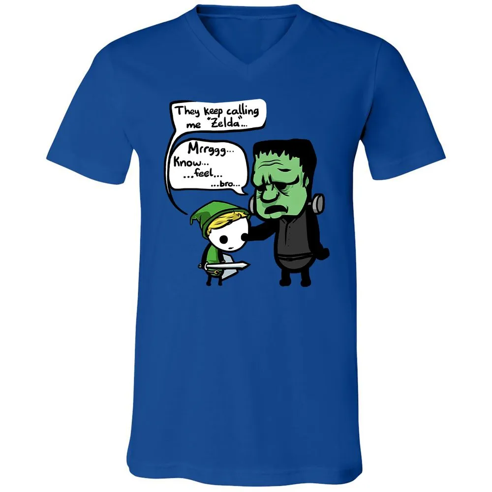 Unisex V-Neck T-Shirt - 6GPRYMHJ - True Royal - 4