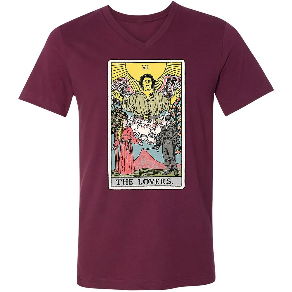 Unisex V-Neck T-Shirt - 1KW5R7DB - Maroon - 6