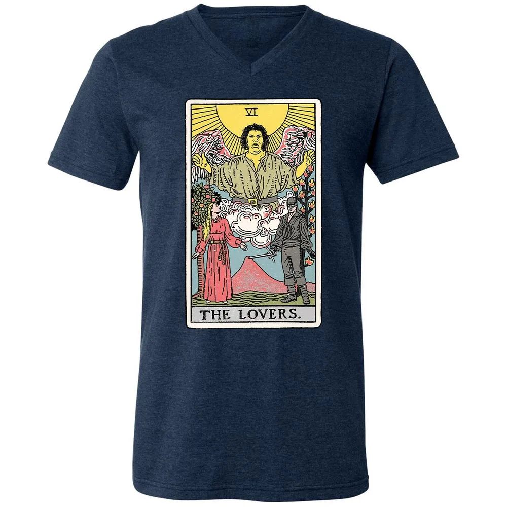 Unisex V-Neck T-Shirt - 1KW5R7DB - Heather Navy - 15