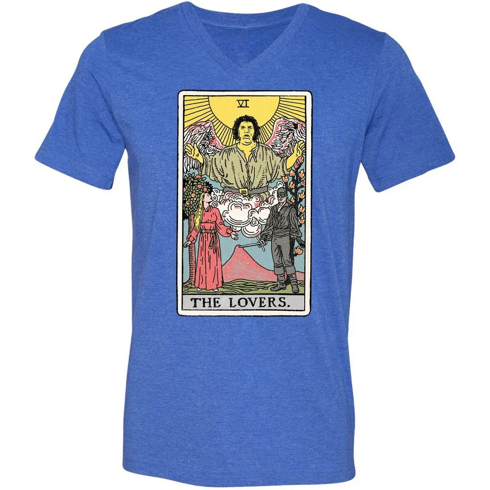 Unisex V-Neck T-Shirt - 1KW5R7DB - Heather True Royal - 14