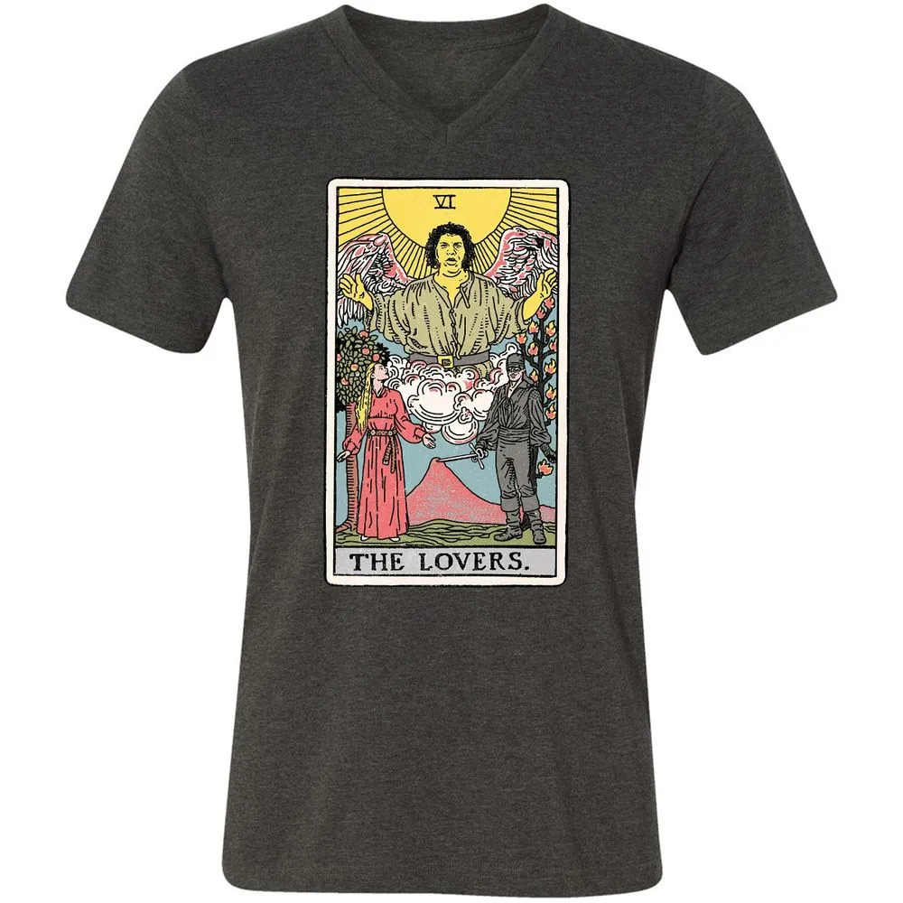 Unisex V-Neck T-Shirt - 1KW5R7DB - Dark Grey Heather - 8