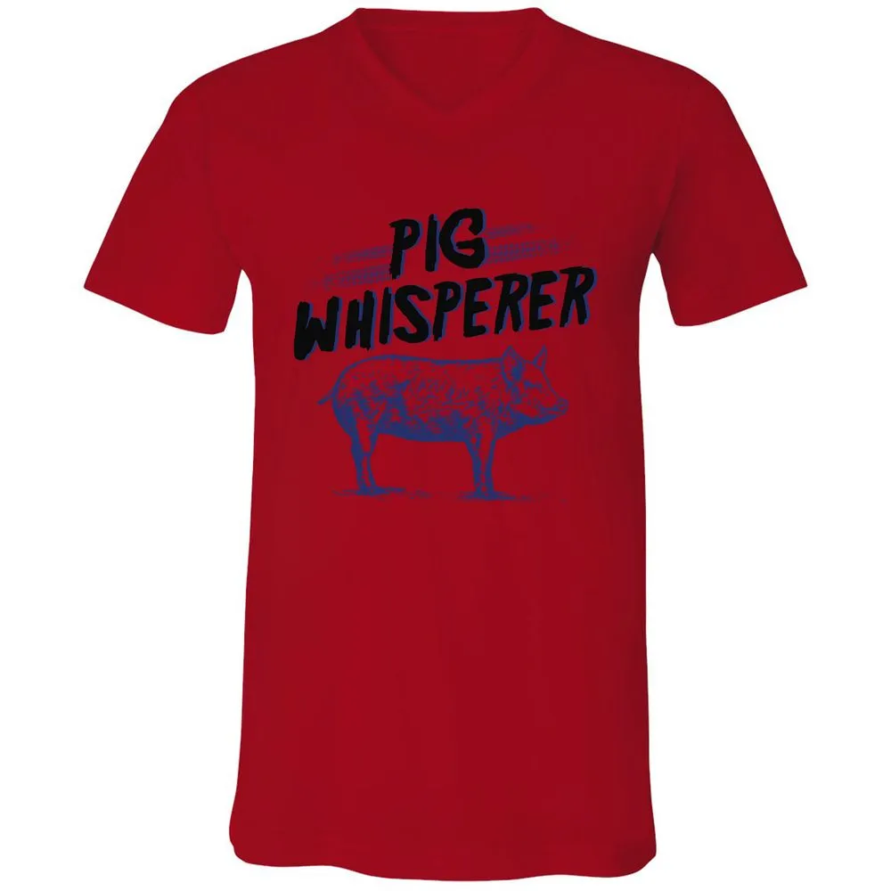 Unisex V-Neck T-Shirt - CKBX3Q35 - Red - 3