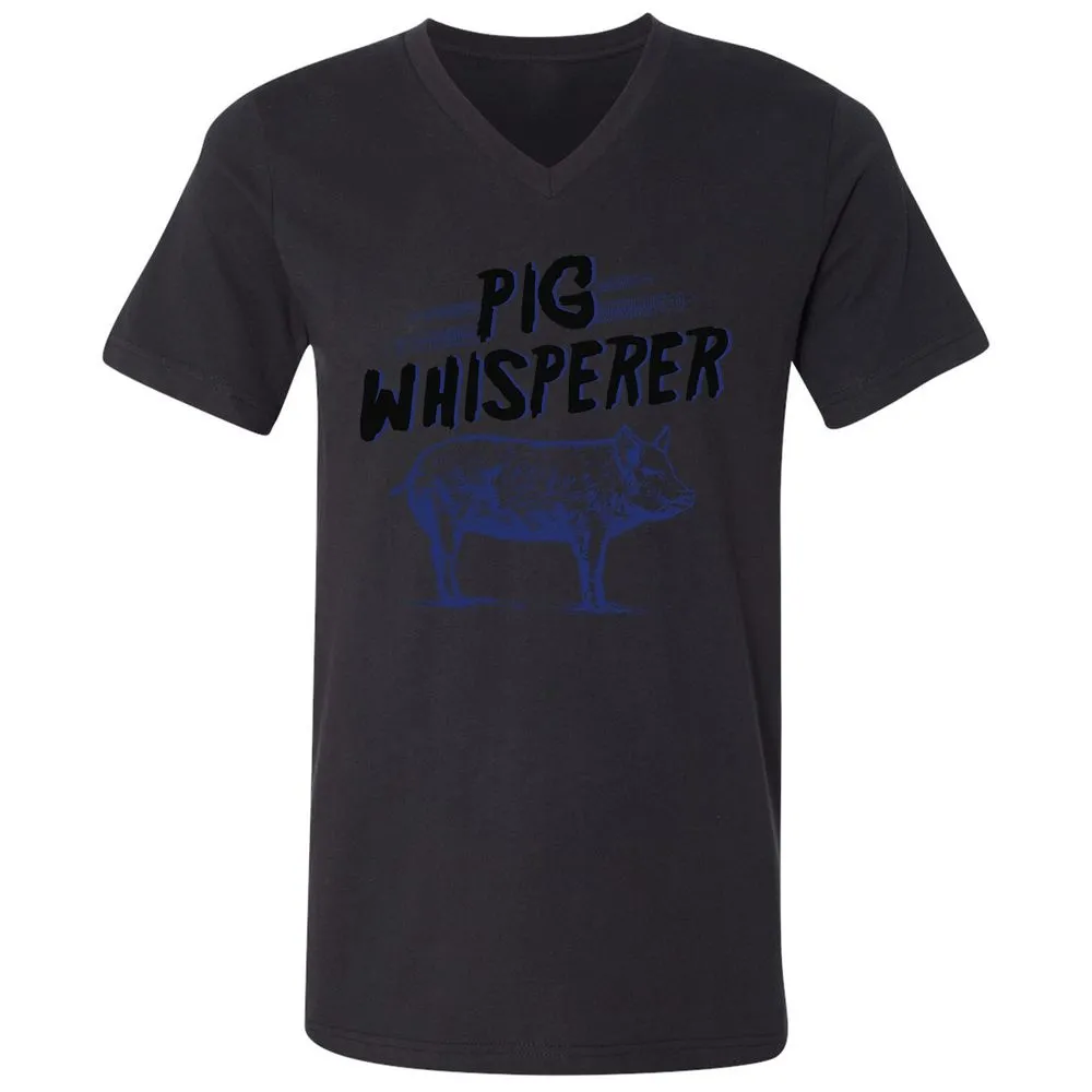 Unisex V-Neck T-Shirt - CKBX3Q35 - Black - 16