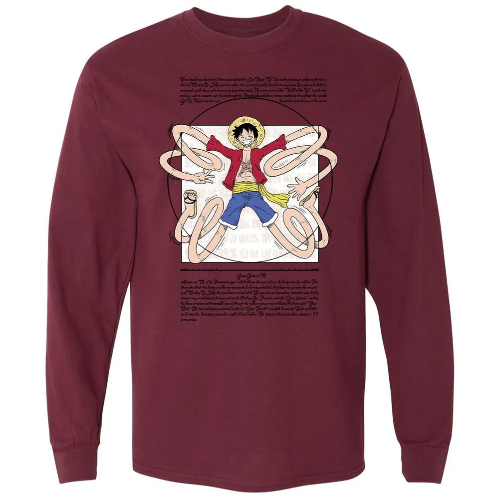 Long Sleeve T-Shirt - CG6R8PGU - Maroon - 11