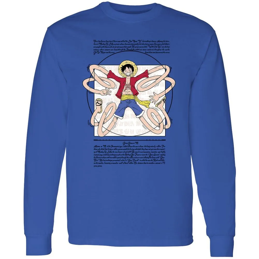 Long Sleeve T-Shirt - CG6R8PGU - Royal - 4