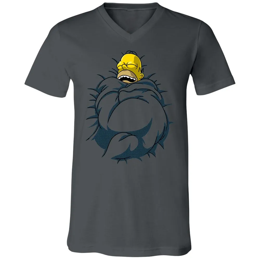 Unisex V-Neck T-Shirt - KXZJJ9PL - Asphalt - 12