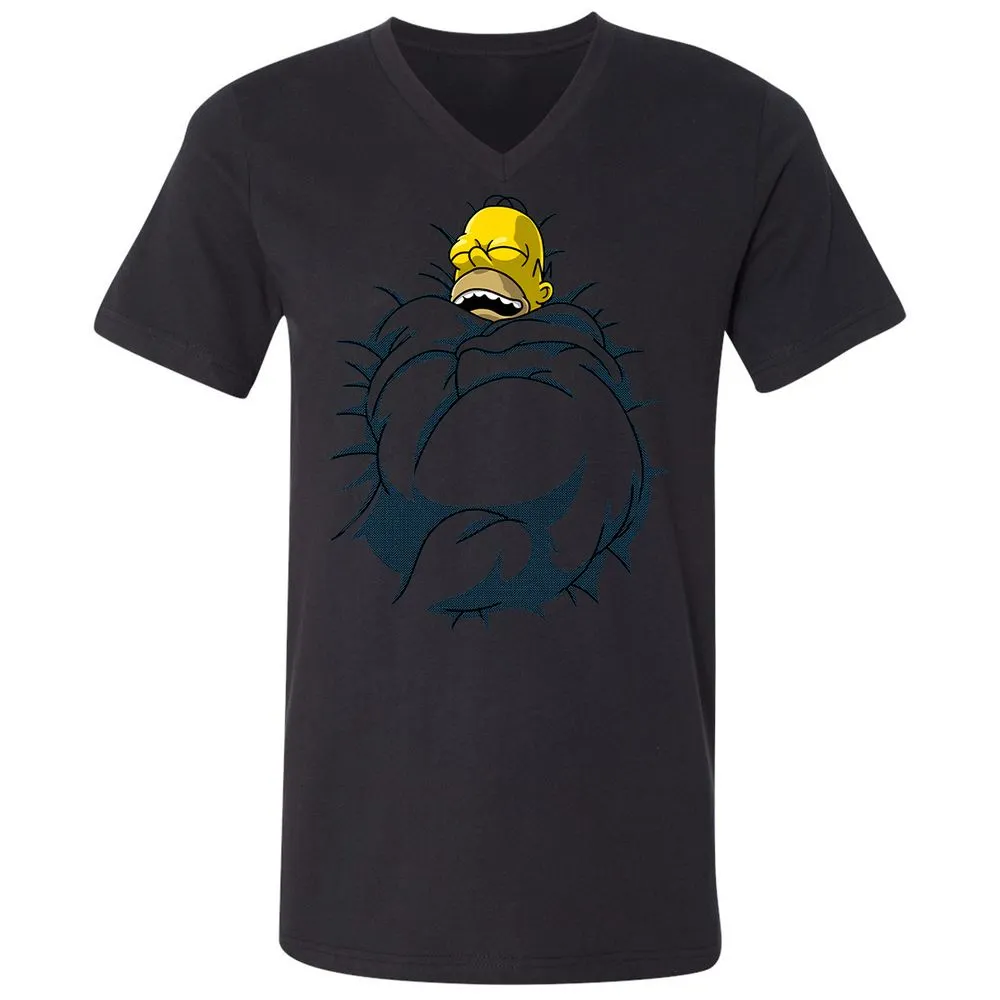 Unisex V-Neck T-Shirt - KXZJJ9PL - Black - 16
