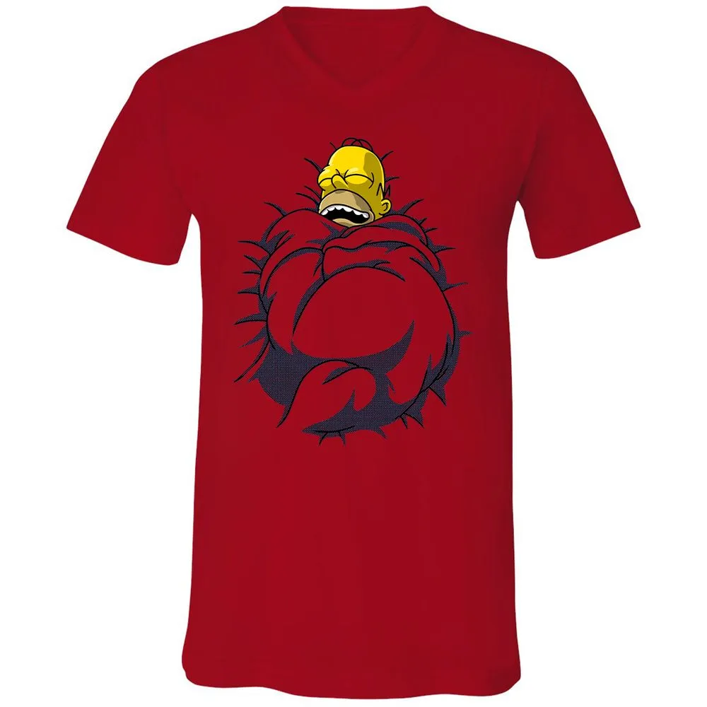 Unisex V-Neck T-Shirt - KXZJJ9PL - Red - 3