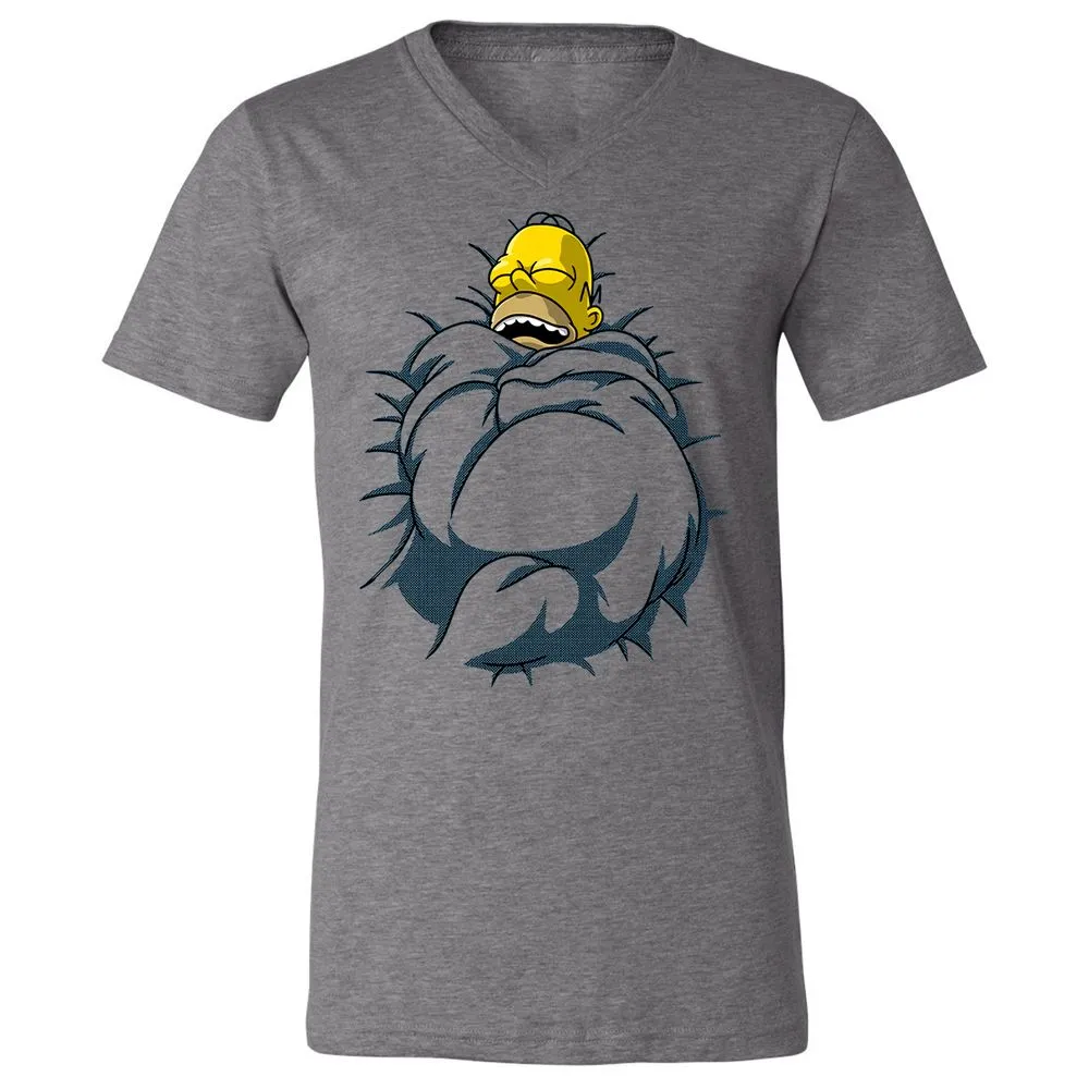 Unisex V-Neck T-Shirt - KXZJJ9PL - Deep Heather - 13