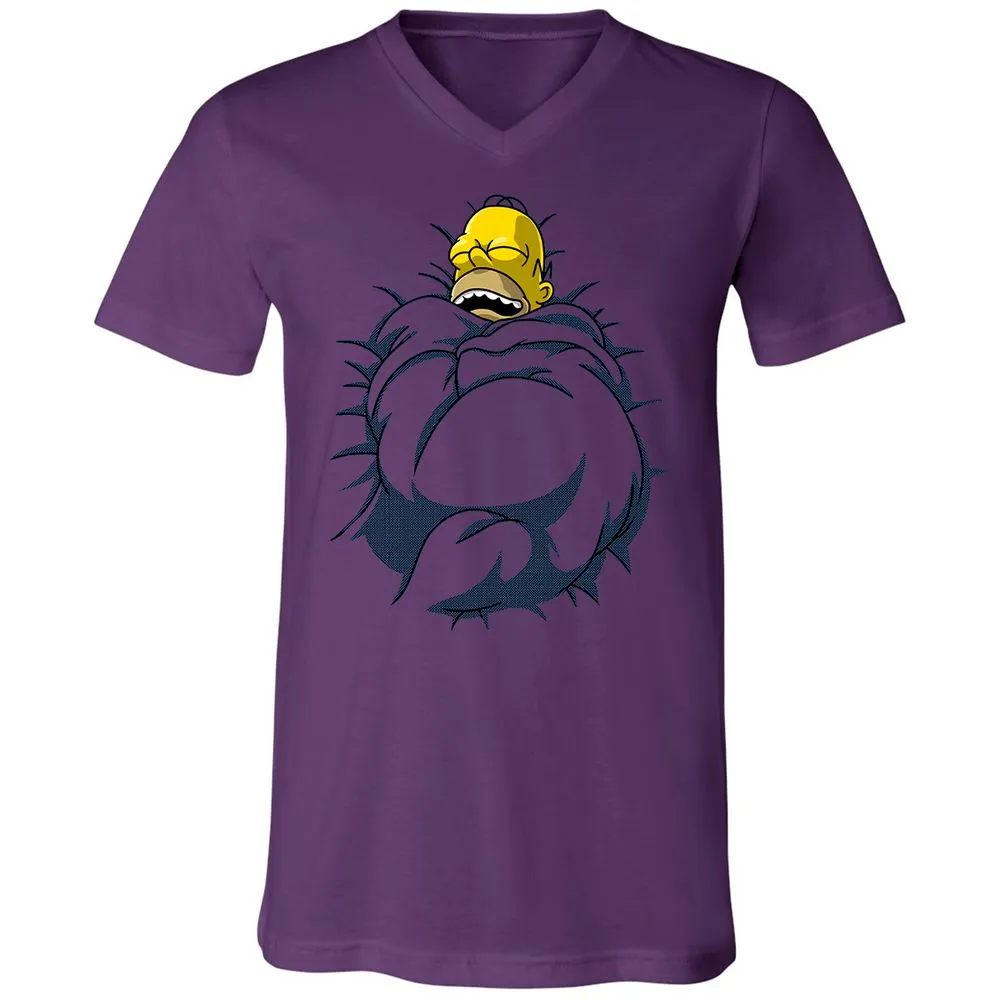 Unisex V-Neck T-Shirt - KXZJJ9PL - Team Purple - 2