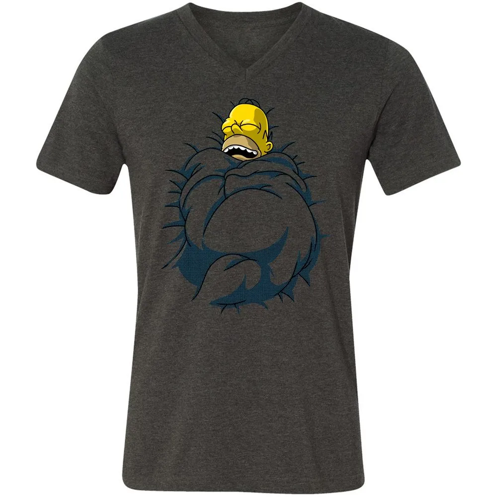 Unisex V-Neck T-Shirt - KXZJJ9PL - Dark Grey Heather - 8