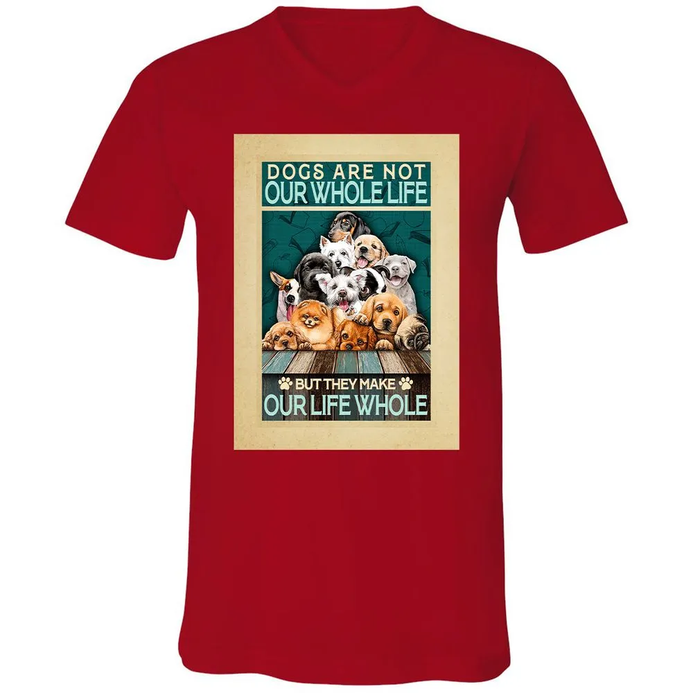 Unisex V-Neck T-Shirt - 33P9UBH8 - Red - 3