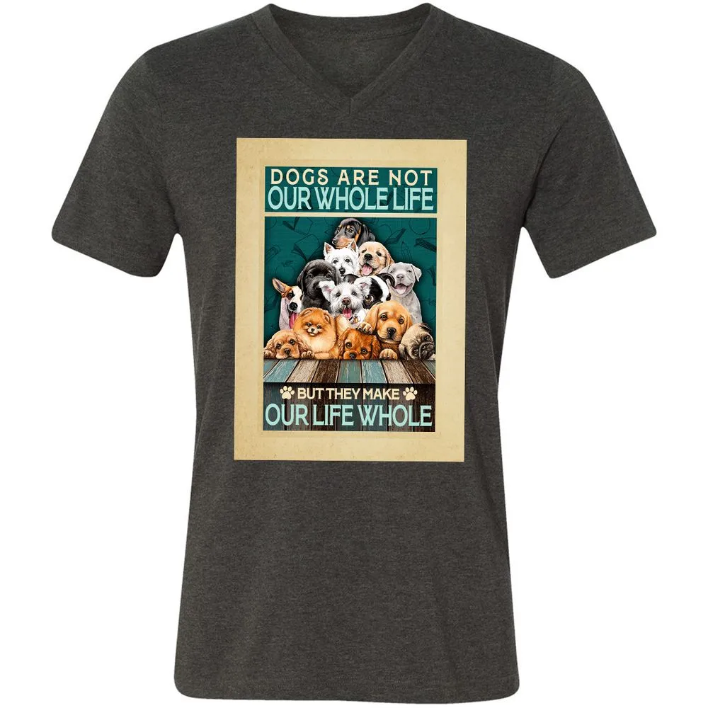 Unisex V-Neck T-Shirt - 33P9UBH8 - Dark Grey Heather - 8