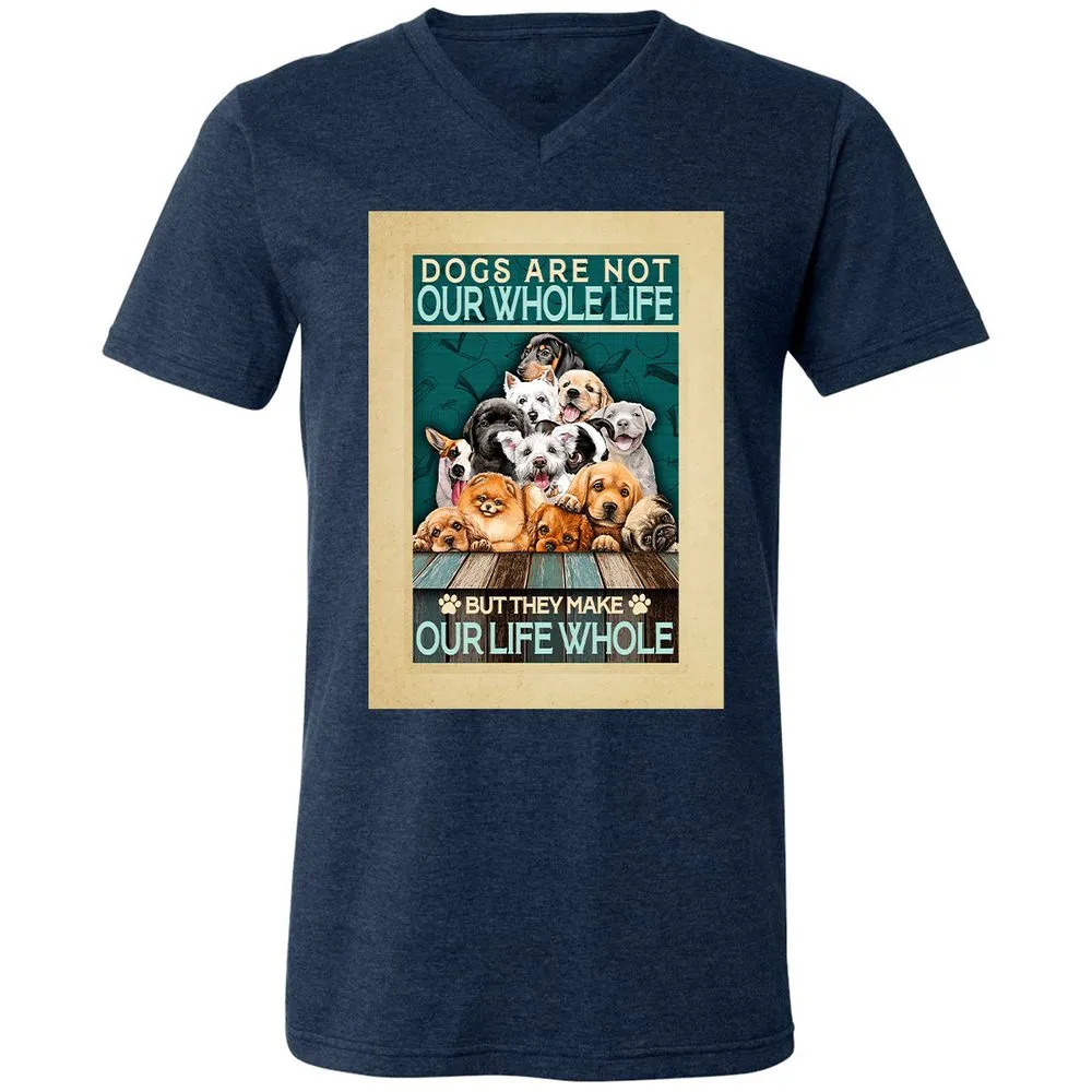 Unisex V-Neck T-Shirt - 33P9UBH8 - Heather Navy - 15