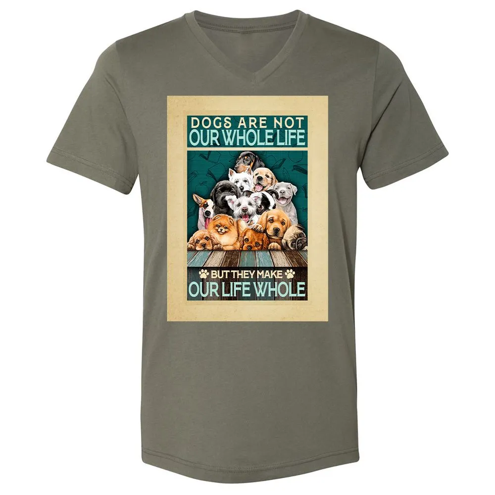 Unisex V-Neck T-Shirt - 33P9UBH8 - Military Green - 10