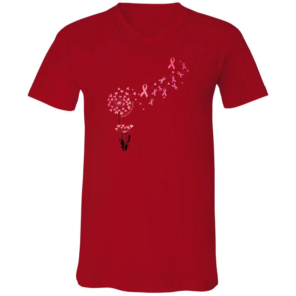 Unisex V-Neck T-Shirt - 7TV9PNH8 - Red - 3