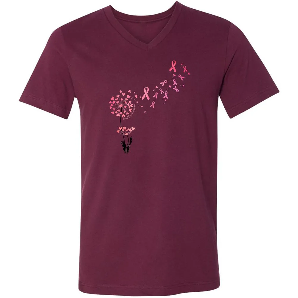 Unisex V-Neck T-Shirt - 7TV9PNH8 - Maroon - 6