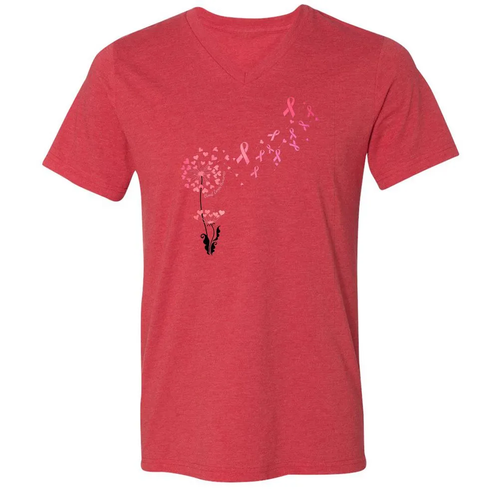 Unisex V-Neck T-Shirt - 7TV9PNH8 - Heather Red - 5