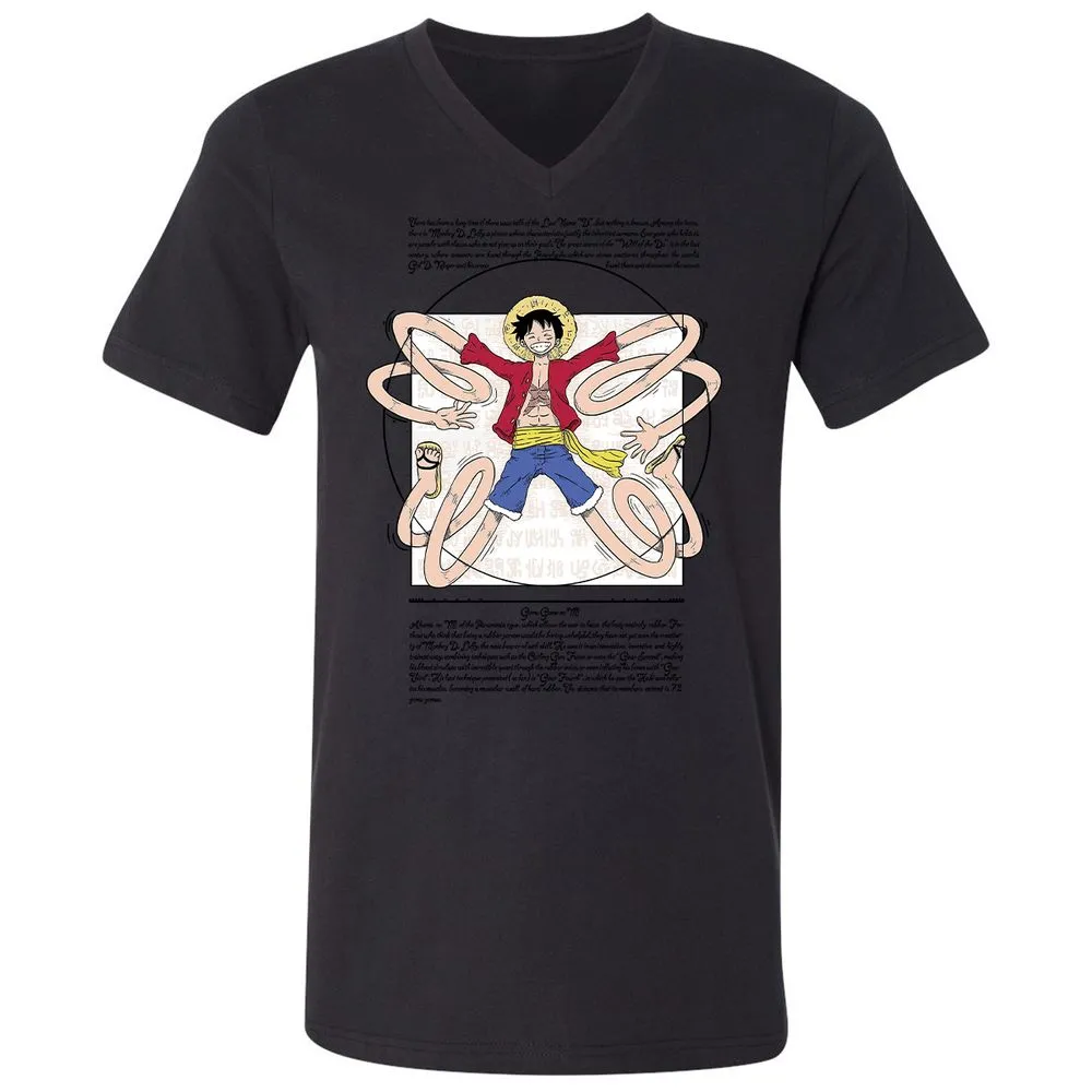 Unisex V-Neck T-Shirt - 29GF38BW - Black - 16