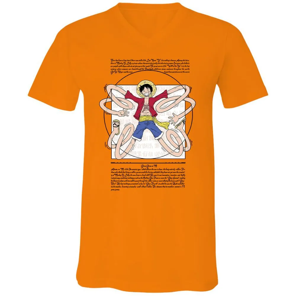 Unisex V-Neck T-Shirt - 29GF38BW - Orange - 11