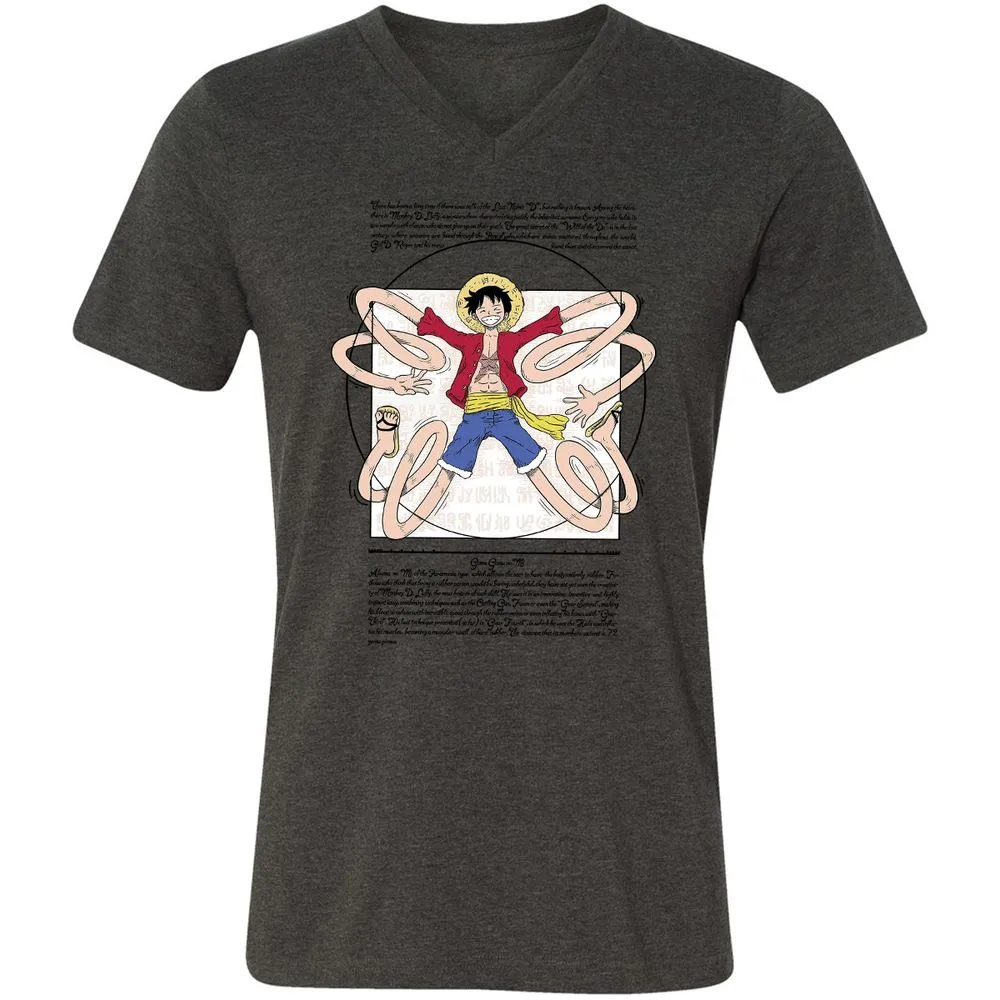 Unisex V-Neck T-Shirt - 29GF38BW - Dark Grey Heather - 8