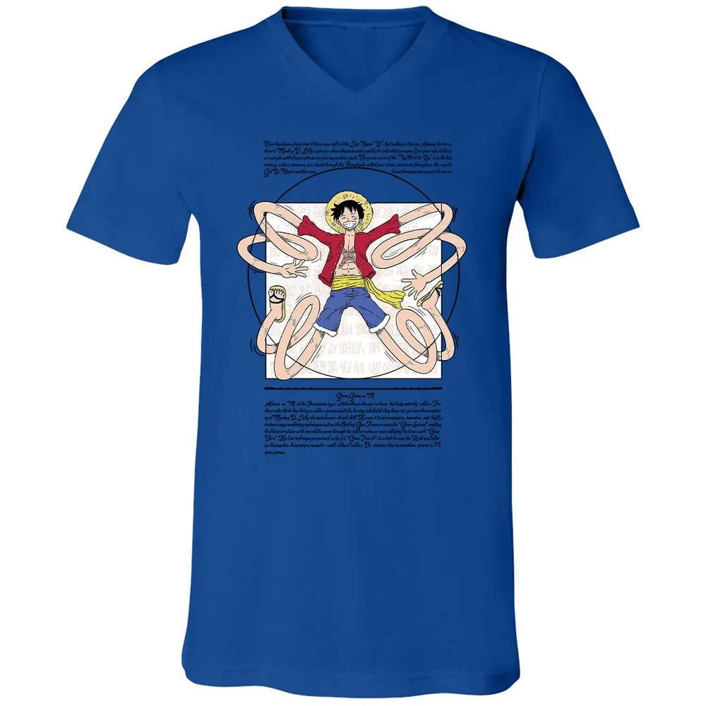 Unisex V-Neck T-Shirt - 29GF38BW - True Royal - 4