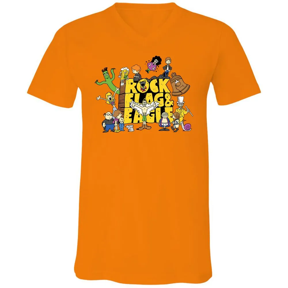 Unisex V-Neck T-Shirt - G2UG4R2C - Orange - 11