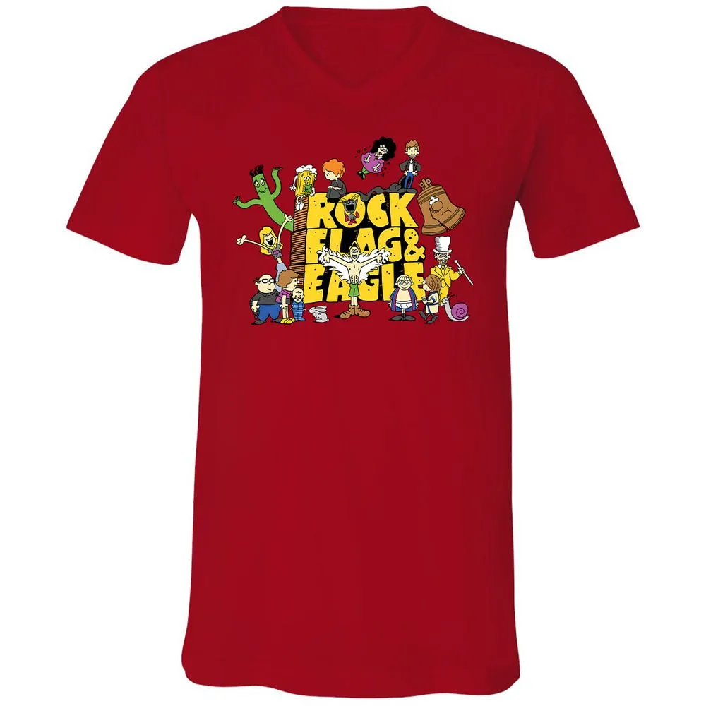 Unisex V-Neck T-Shirt - G2UG4R2C - Red - 3