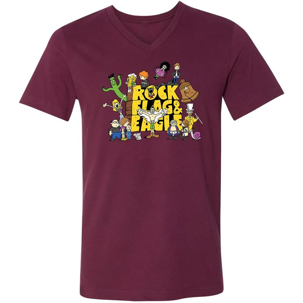 Unisex V-Neck T-Shirt - G2UG4R2C - Maroon - 6