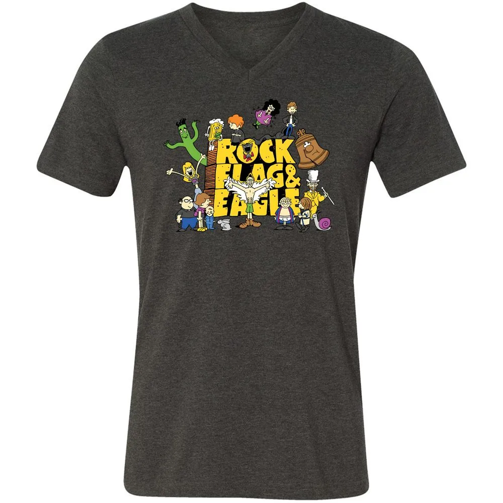 Unisex V-Neck T-Shirt - G2UG4R2C - Dark Grey Heather - 8