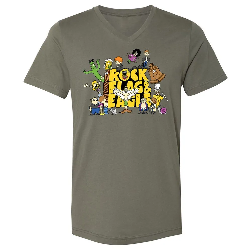 Unisex V-Neck T-Shirt - G2UG4R2C - Military Green - 10