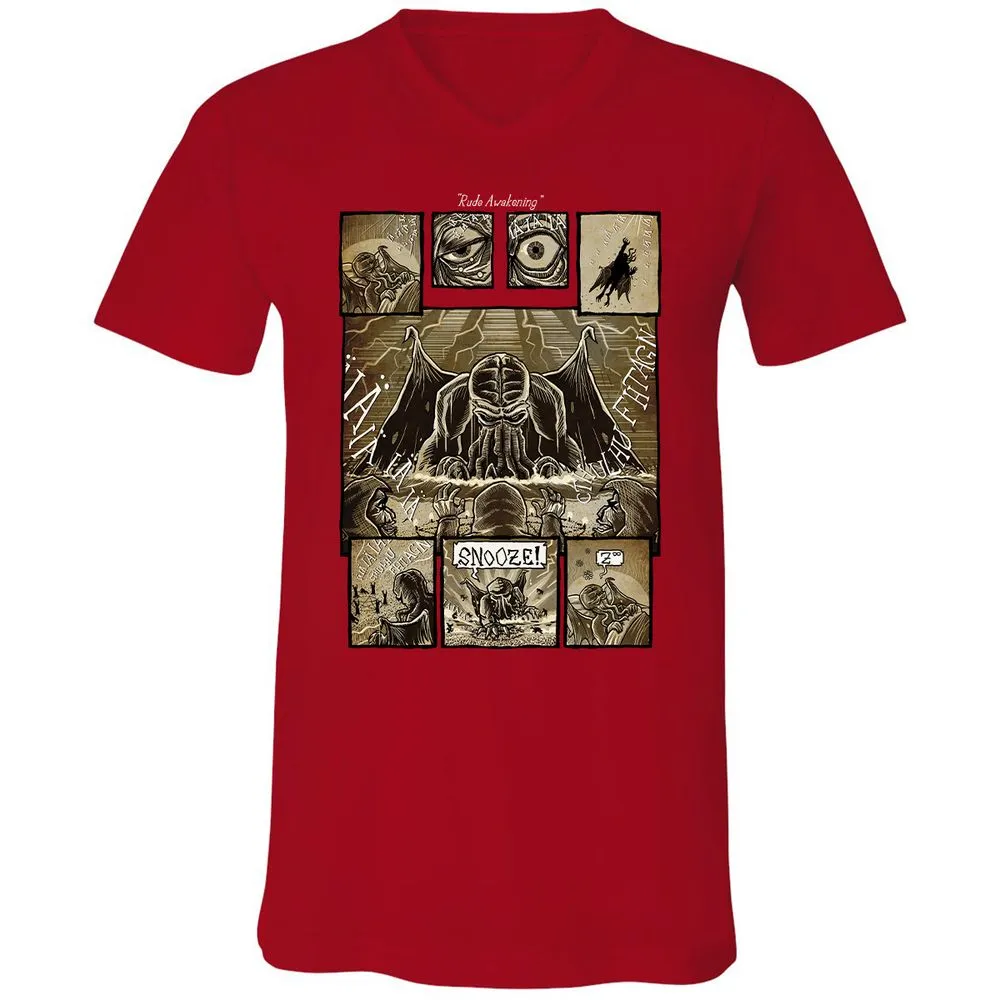 Unisex V-Neck T-Shirt - ABLSS4ZC - Red - 3