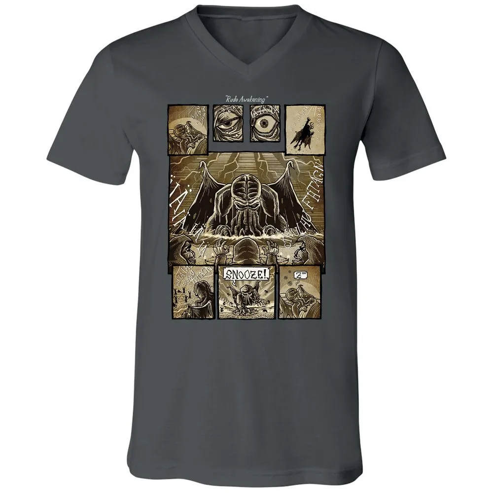Unisex V-Neck T-Shirt - ABLSS4ZC - Asphalt - 12