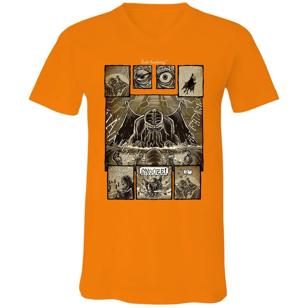 Unisex V-Neck T-Shirt - ABLSS4ZC - Orange - 11