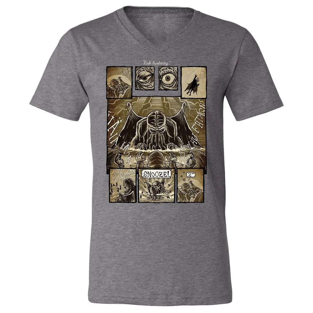 Unisex V-Neck T-Shirt - ABLSS4ZC - Deep Heather - 13