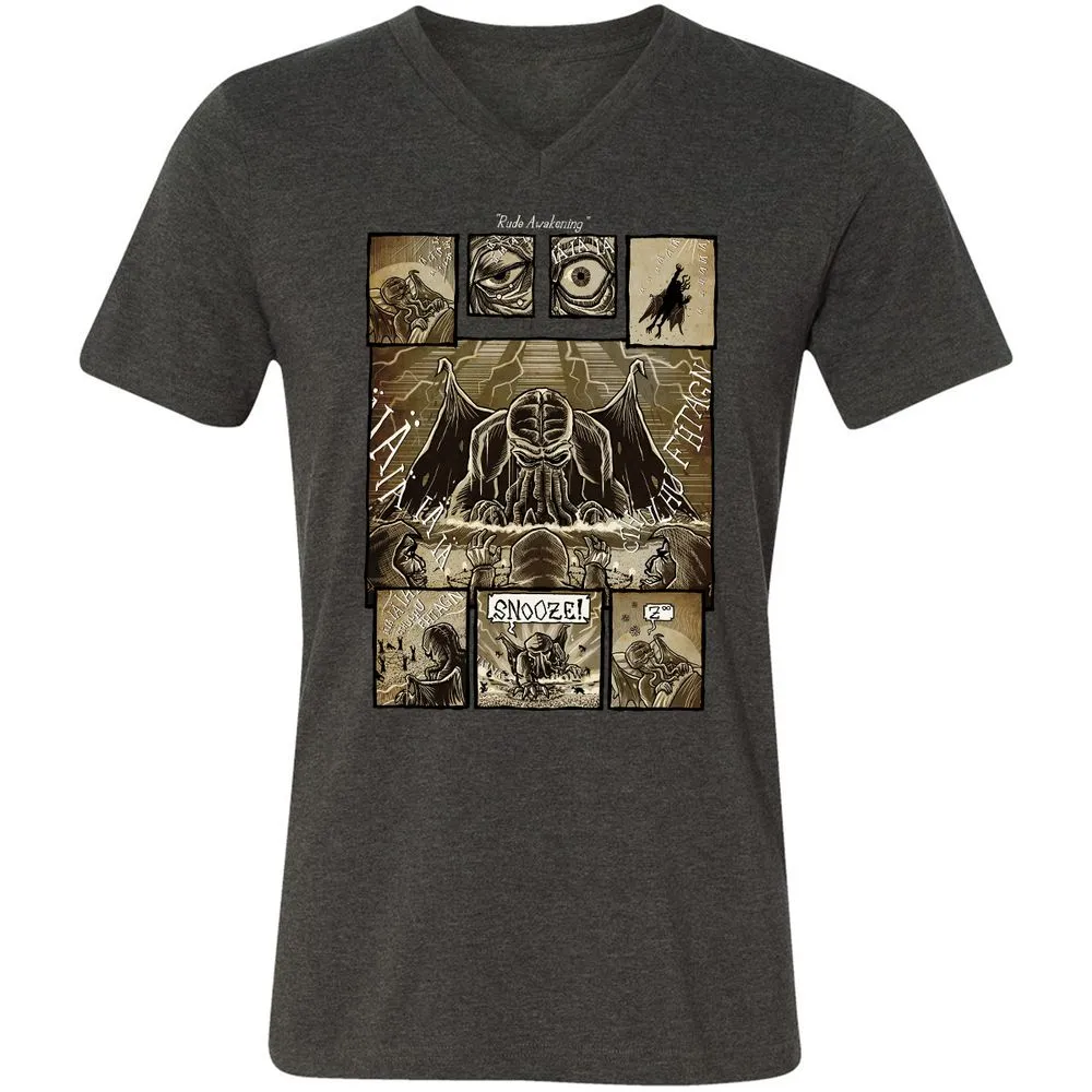 Unisex V-Neck T-Shirt - ABLSS4ZC - Dark Grey Heather - 8