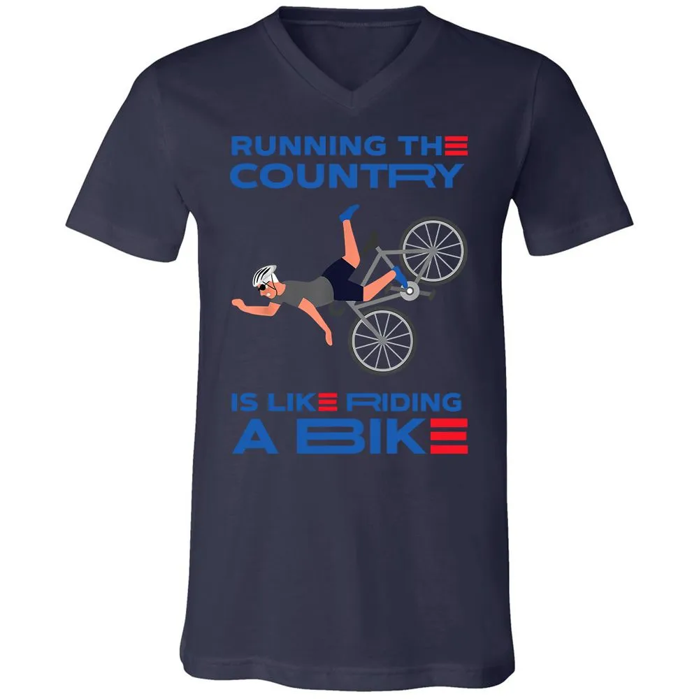 Unisex V-Neck T-Shirt - JG7MF79D - Navy - 9