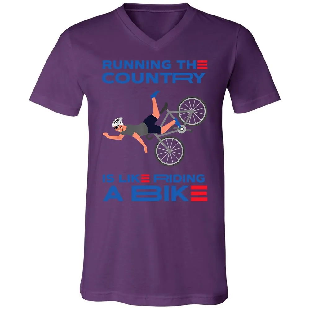 Unisex V-Neck T-Shirt - JG7MF79D - Team Purple - 2