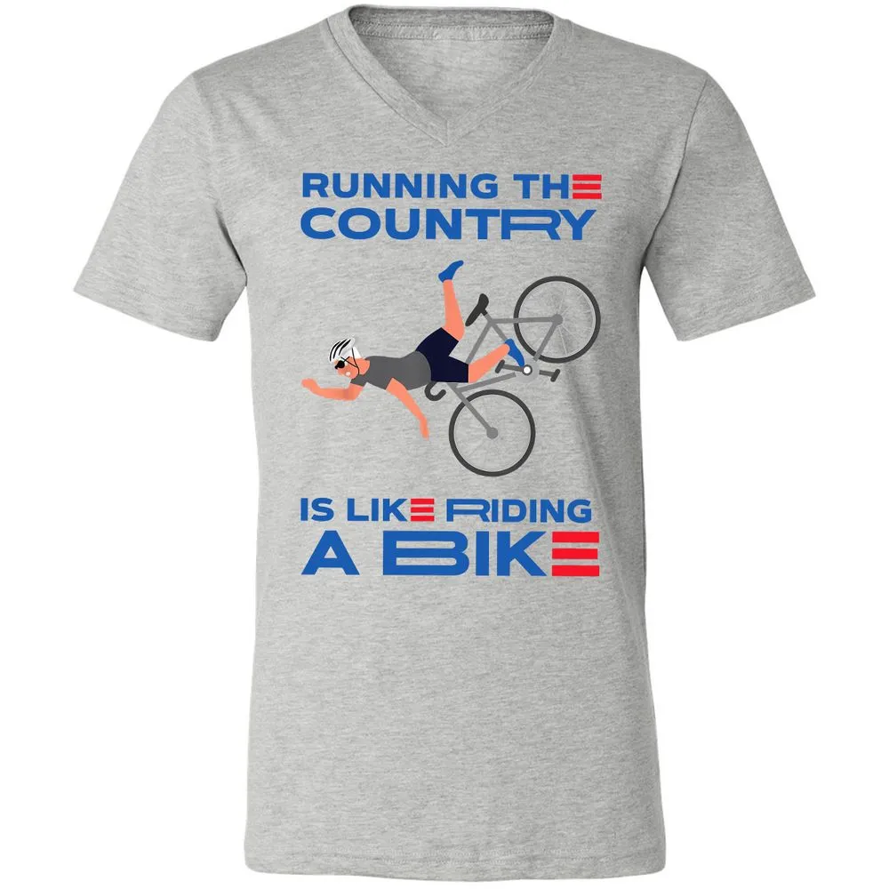 Unisex V-Neck T-Shirt - JG7MF79D - Athletic Heather - 7