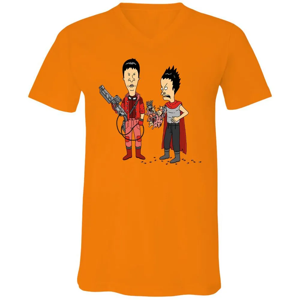 Unisex V-Neck T-Shirt - G9AFZ4SV - Orange - 11