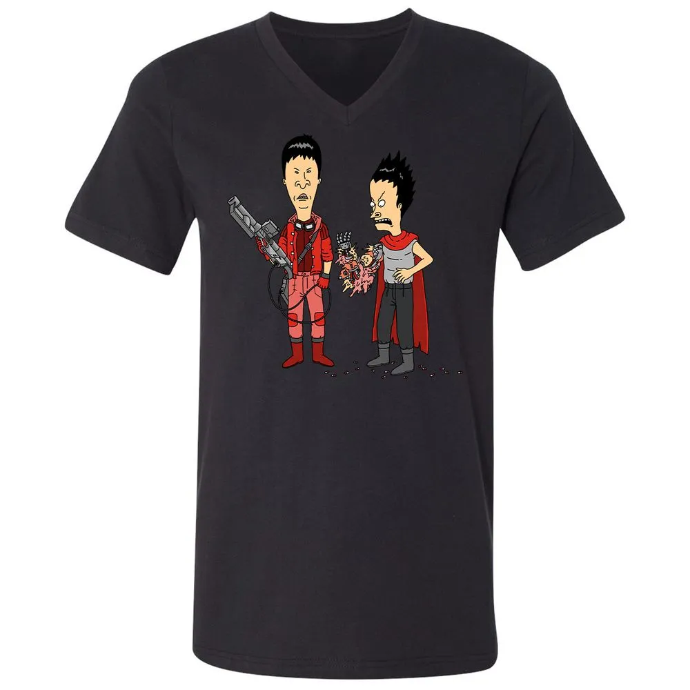 Unisex V-Neck T-Shirt - G9AFZ4SV - Black - 16